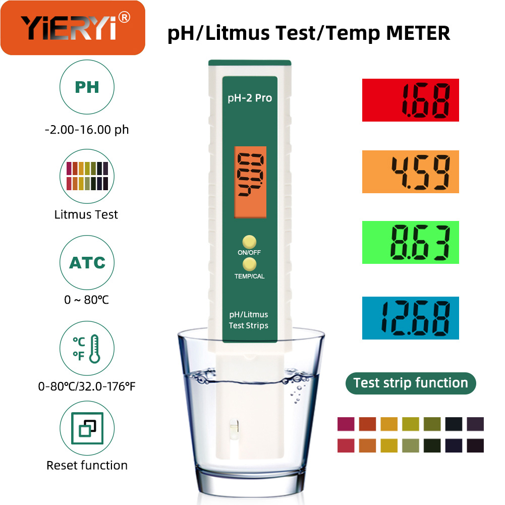 Ph Meter Digital Water Tester - Цифровой pH-метр Yieryi с ЖК-дисплеем для