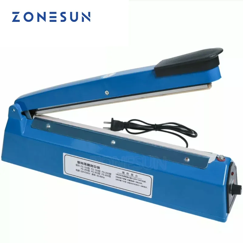 ZONESUN ZS-FS200 Ручной импуль – обзор и цена Plastic Bag Impulse Heat Sealer